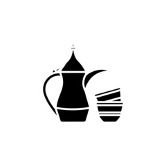 Coffee Set icon in vector. Logotype