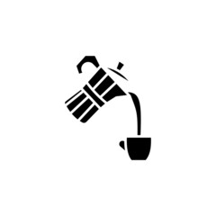 Coffee Poured  icon in vector. Logotype