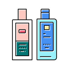 facial toner and lotion color icon vector illustration