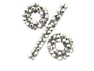 Eye Ball Themed Font Percent Sign