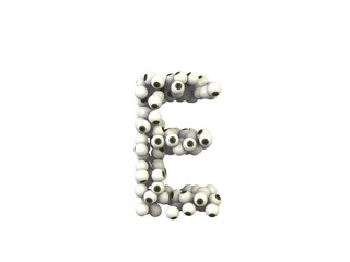 Eye Ball Themed Font Letter E