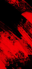 Black red ink brush stroke background. Vector illustration.