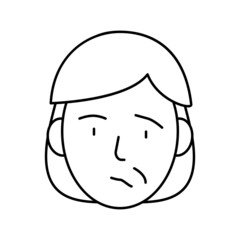 Obraz na płótnie Canvas face stroke line icon vector illustration