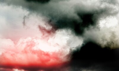 Fantastic sky presages apocalypse dramatic concept
