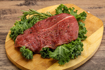 Raw beef steak for grill