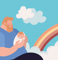 father and baby