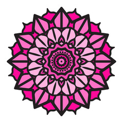 Monochromatic Ornament of Mandalas. Vintage decorative elements. Oriental Islam, Arabic, Indian, turkish, pakistan, ottoman motifs