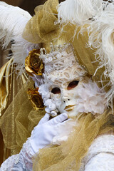 Golden Mask Venice Carnival in Italy 