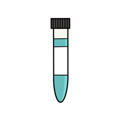 Medical tube for tests vector isolated illustration