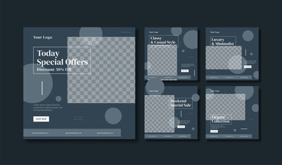 Elegant and luxury watch social media post template