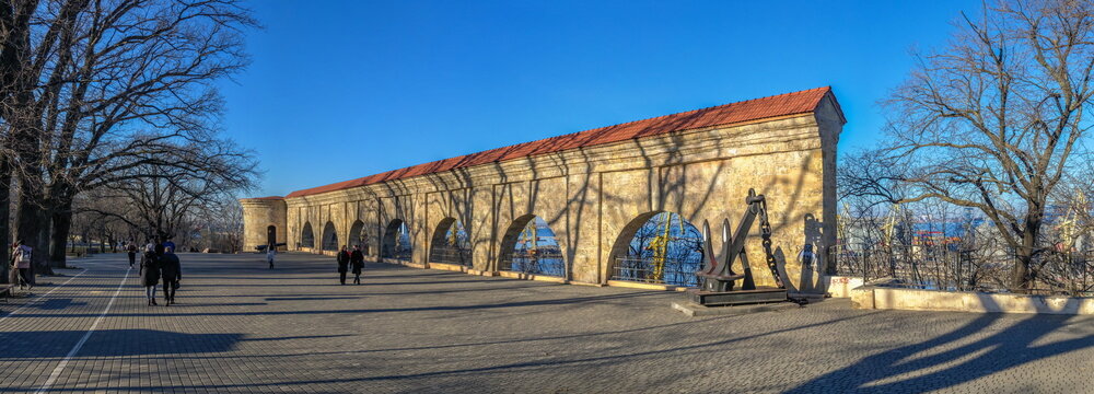 Quarantine arch in Odessa, Ukraine