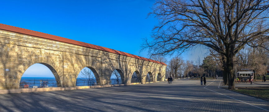Quarantine arch in Odessa, Ukraine