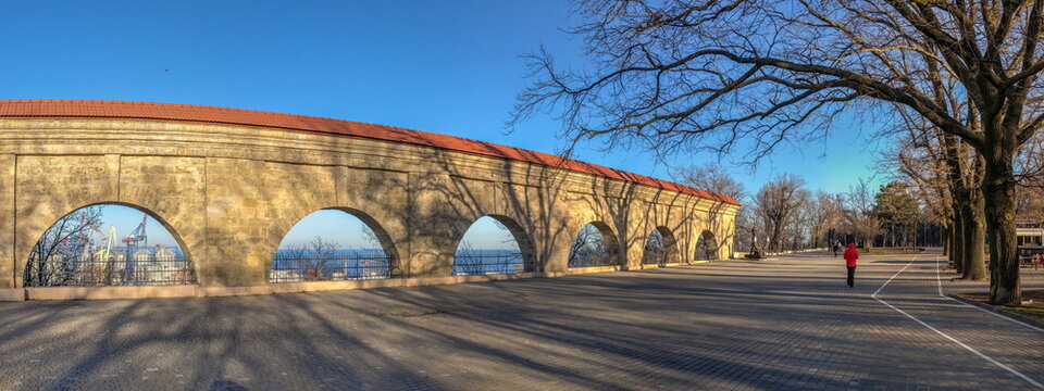 Quarantine arch in Odessa, Ukraine