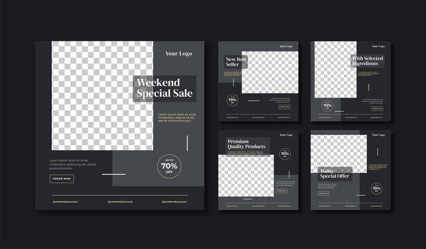 Premium elegant social media post template