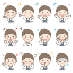 男の子イラスト（上半身）