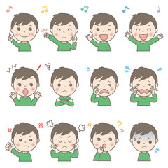 男の子イラスト（上半身）