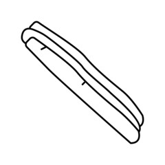 atlantic jackknife clam line icon vector illustration