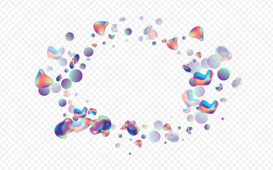 Iridescent Bubbles Modern Vector Transparent