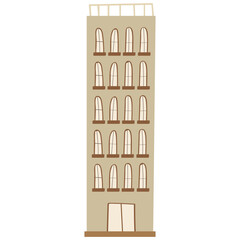 Apartment building vector illustration in flat color design