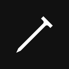 nail icon on grey background
