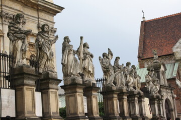 statues of saints on the wall