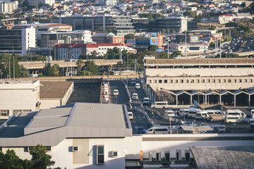 view of the busy city centre
