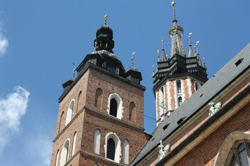 Fototapeta na wymiar Bugle Tower Tower of St. Mary's Basilica 