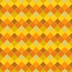 Vector, Seamless, Image in The Form of Squares of Orange and Lemon Color, Arranged in A Horizontal Straight Line. Possible Applications in Design and Textiles