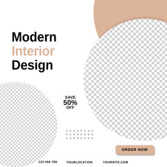 Design social media post template for modern interior