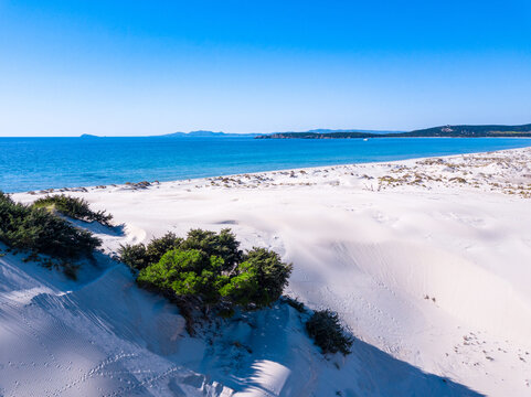 Sand dunes and the sea