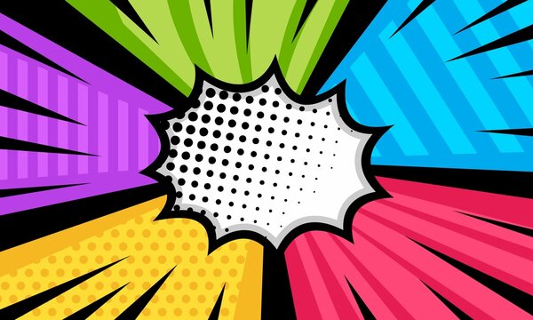 Blank colorful comic background design