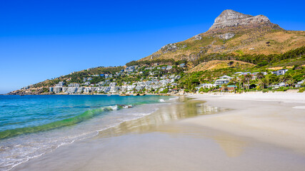 Camps Bay Beach with the Lion's Head in the background.
