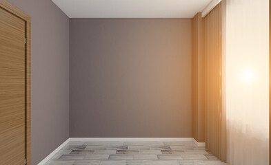 Fototapeta premium Open space office interior with like conference room. Mockup. 3D rendering.