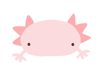 かわいいウーパールーパー／手描きイラスト素材