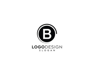 Minimalist letter B Logo Design
