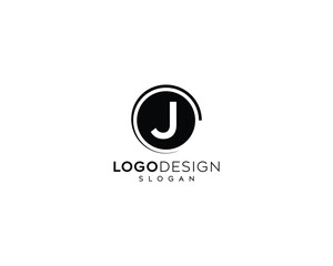 Minimalist letter J Logo Design