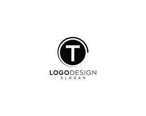 Minimalist letter T Logo Design