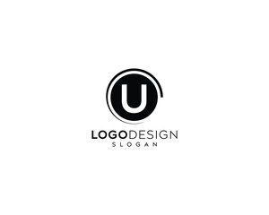Minimalist letter U Logo Design - obrazy, fototapety, plakaty
