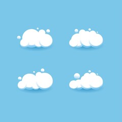 Cloud icon 3d cartoon vector illustration