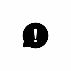 Exclamation Mark, Warning Icon Sign Symbol in Speech Bubble