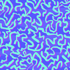 Trendy colorful scribble. Vivid fluorescent colors. Vector. Abstract seamless pattern. Design for fabric, wallpaper.