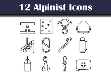 Alpinist Icon Set