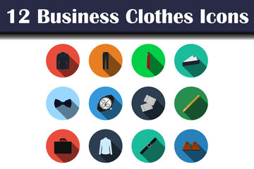 Business Clothes Icon Set