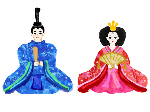 絵　おひなさま お雛様,ひな人形,雛人形,おひなさま,のイラスト(079_0021