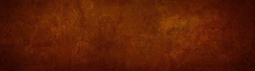 Orange grunge old aged retro vintage stone concrete cement blackboard chalkboard wall floor texture, with cracks - Abstract  background banner panorama pattern design template