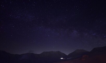 満天の星空　北アルプス 立山連峰