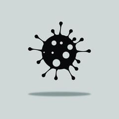 icon logo covid-19 animation cartoon form bacteria eps 10