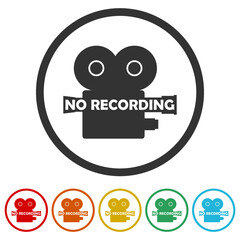 No recording ring icon, color set