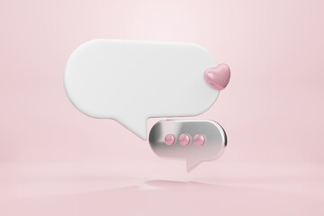 Social media creative idea 3d concept with realistic design. Online social network. Business communication applications. Marketing time. Mobile phone with volumetric icons. 3D rendering