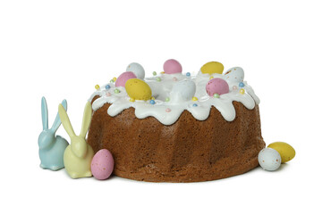Concept of Easter food isolated on white background